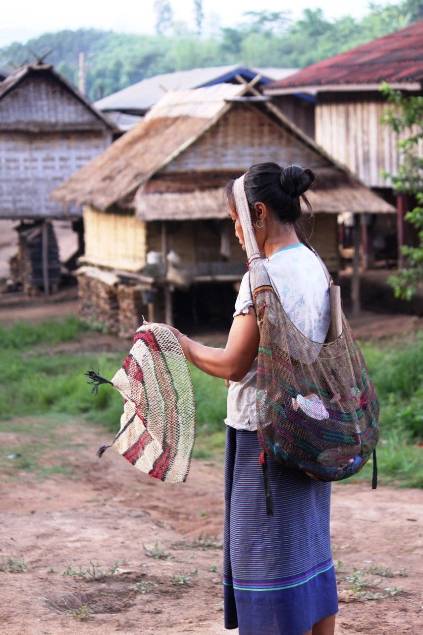 Khmu 1 String Bag Natural (FOUND)